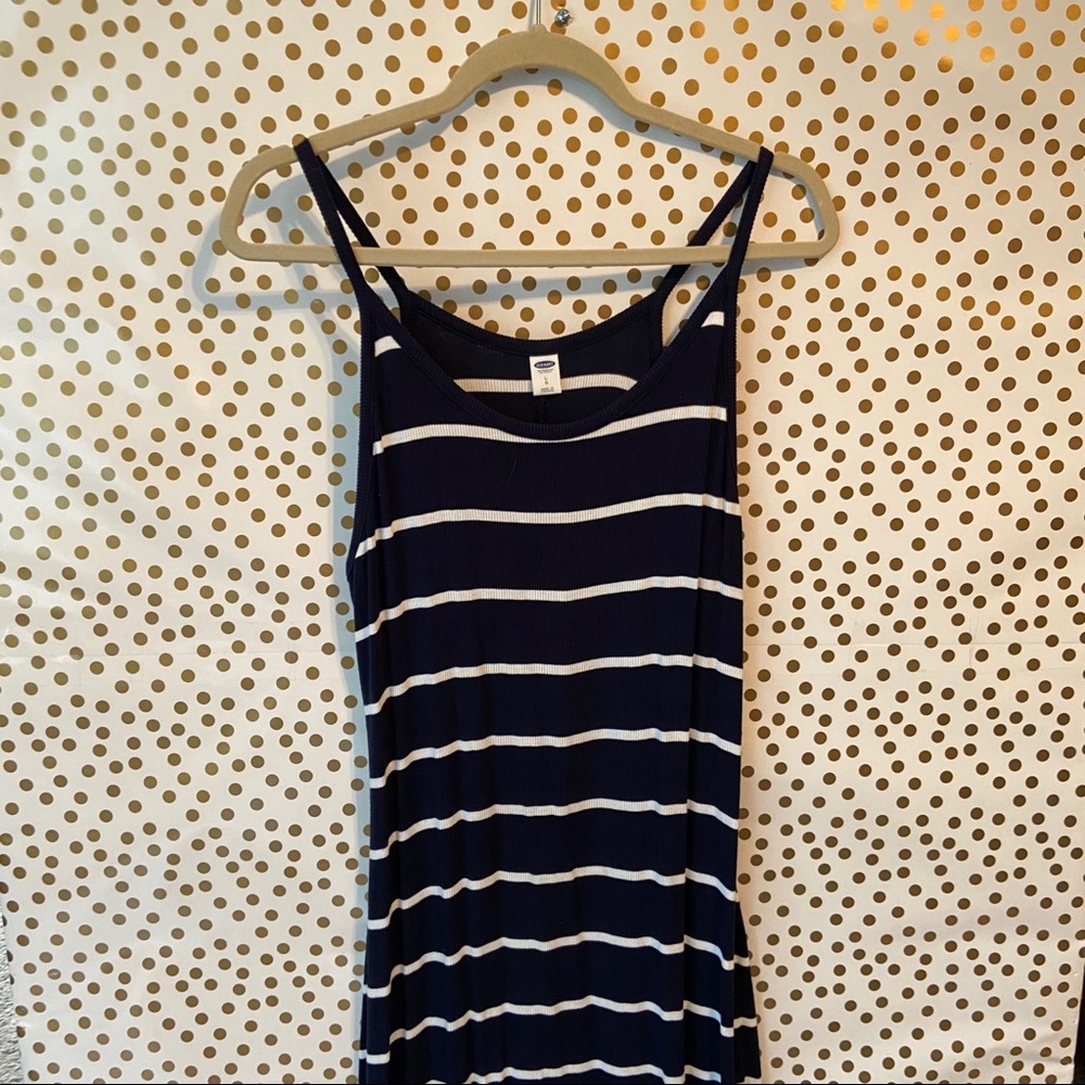 Navy midi dress